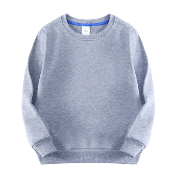 Vedolay Boys Hoodies 2023 Toddler Girl Boy Solid Knit Sweater Blouse Pullover Sweatshirt Grey,110