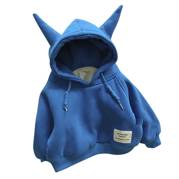 Vedolay Boys Hoodies Long Sleeve Shirts Girl Pullover Sweatshirt Hooded Sweater Tops Blue,120