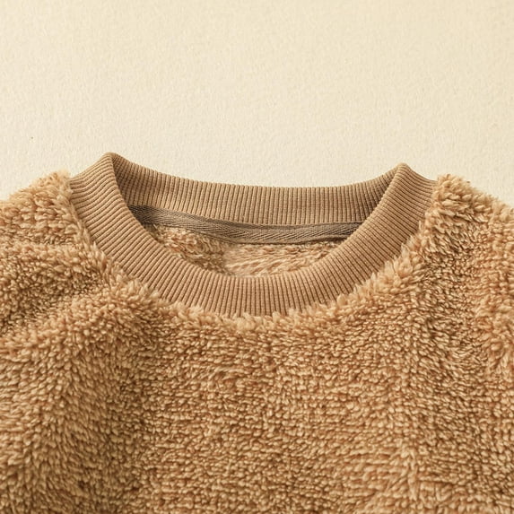 Vedolay Boys Outfits Boys Pants Sets 2PC Cartoon Print Pajamas Outfits Fall Cotton,Coffee 4-5 Years