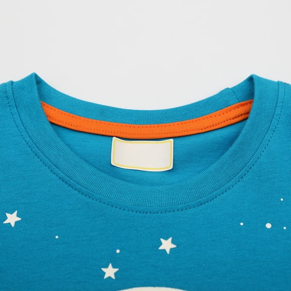 Vedolay Boys Shirt Boys T-Shirts Stripe Cotton Short Sleeve Tees Crew Neck Tops,Dark Blue 2-3 Years