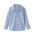 thumbnail image 1 of Vedolay Boys Shirts Toddlers' Long Sleeve T-Shirts Autumn Kids Tee Tops Sky Blue,100, 1 of 5