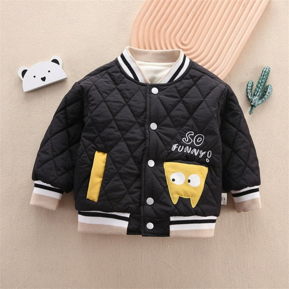 Vedolay Boys Suit Jackets Toddler Boy's Solid Coat Elegant Collar Double Jacket Wool Coat,Black 18-24 Months
