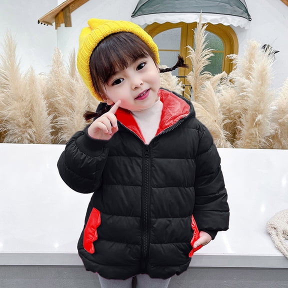 Vedolay Boys Suit Jackets Toddler Boy's Winter Jacket Lapel Button Down Coat Warm Outerwear,Black 12-18 Months