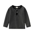 thumbnail image 1 of Vedolay Boys Sweatshirts Children's Tops Toddler Girls Long Sleeve T-Shirt Black,90, 1 of 5