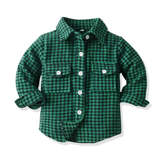 Vedolay Boys Tops Toddler Boys Solid Coat Elegant Collar Double Jacket Wool Coat,Green 1-2 Years