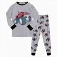 thumbnail image 1 of Vedolay Boys Truck Prints Pajamas 2 Pieces Long Sleeve Jammies Set Toddler Pjs Sleepwear Toddler Boys Clothes, 1 of 9