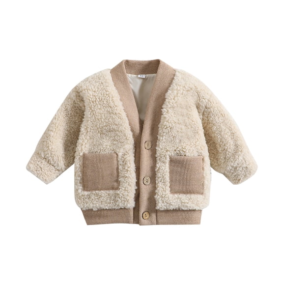 Vedolay Boys Winter Coat Baby Kids Girls Winter Windproof Thicken Coat Warm Outwear Khaki,90