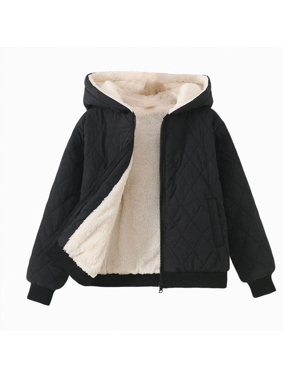 Boys Zip Up Hoodie Fleece Jacket Kids Sherpa Lined Sweatshirts Outerwear Unisex Warm Winter Coat (Dark Gray,9-10 Years)