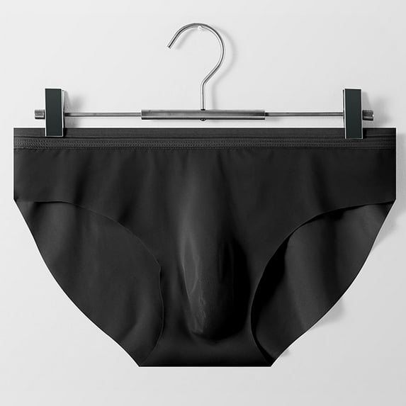Vedolay Brief Men's Pouch Hollow Briefs Underwear Sheer Low Rise Thongs Panties,Black M