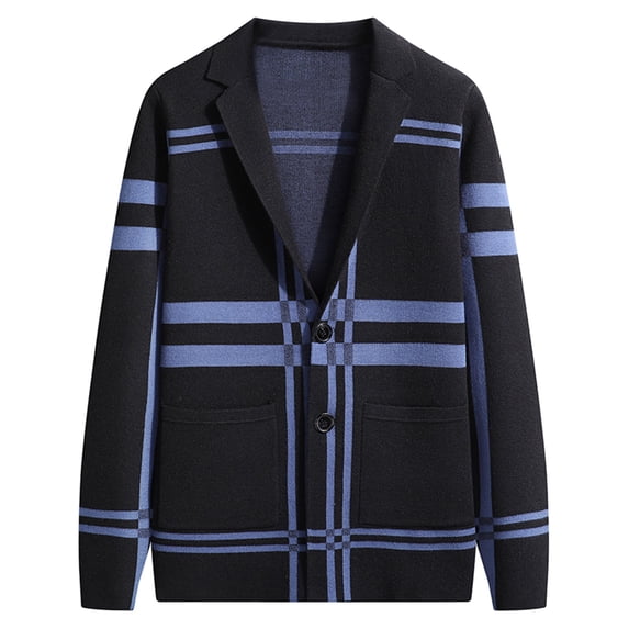 Vedolay Cardigan Sweaters for Men Long Knitted Sweater Plus Size Loose Cardigan Dark Blue,XL