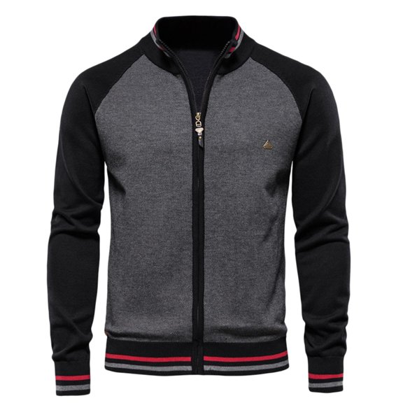 Vedolay Cardigan Sweaters for Men Open Front Knit Coat Sweaters for Men Black,M