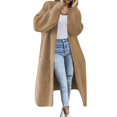 thumbnail image 1 of Vedolay Cardigan Sweaters for Women Casual Open Front Knitted Coat with Pockets Khaki,M, 1 of 5