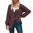 thumbnail image 1 of Vedolay Cardigan Sweaters for Women Fall Winter Long Sleeve Sweater Jacket Red,2XL, 1 of 5