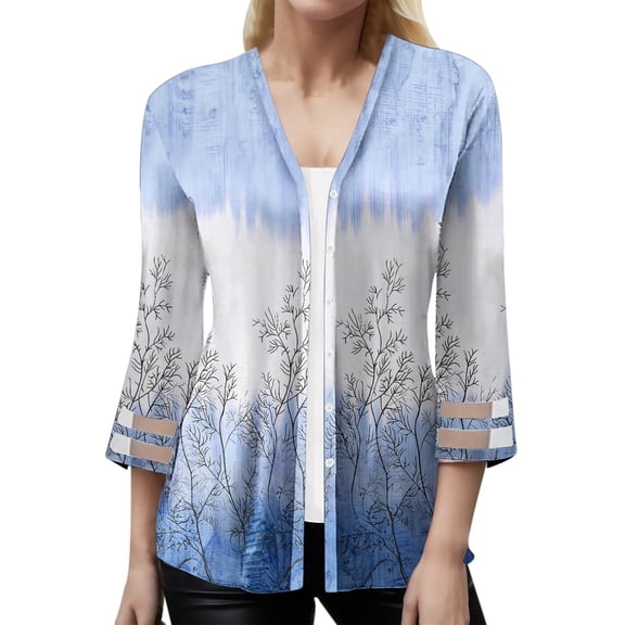 Vedolay Cardigan Sweaters for Women Knitted Regular Fit Full Zip Women's Cardigan Sweater Blue,S