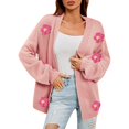 thumbnail image 1 of Vedolay Cardigan Sweaters for Women Open Front Knit Coat Sweaters for Women 2023 Pink,M, 1 of 5