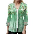 thumbnail image 1 of Vedolay Cardigan for Women Button Down V Neck Soft Knit Cardigan Sweaters Green,M, 1 of 4