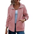 thumbnail image 1 of Vedolay Cardigan for Women Button Open Front Cardigan Soft Cable Blazer Jacket Outwear Pink,2XL, 1 of 4