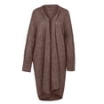 thumbnail image 1 of Vedolay Cardigan for Women Long Sleeve Open Front Sweaters Knit with Pockets 2023 Brown,XL, 1 of 2