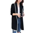 thumbnail image 1 of Vedolay Cardigan for Women Open Front Basic Classic Casual Soft Knitted Coat 2023 Black,L, 1 of 5