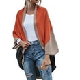 thumbnail image 1 of Vedolay Cardigans for Women Button Down Knitwear Long Sleeve Soft Basic Knit Cardigan Sweater Orange,L, 1 of 5