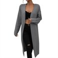 thumbnail image 1 of Vedolay Cardigans for Women Long Sleeve Sweaters Knit Cardigan Coats Jacket Coat 2023 Dark Gray,L, 1 of 5