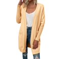 thumbnail image 1 of Vedolay Cardigans for Women Open Front Basic Classic Casual Soft Knitted Coat Beige,M, 1 of 4