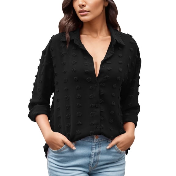 Vedolay Cardigans for Women Open Front Casual Solid Color Knit Sweater Cover Up with Pockets Black,M