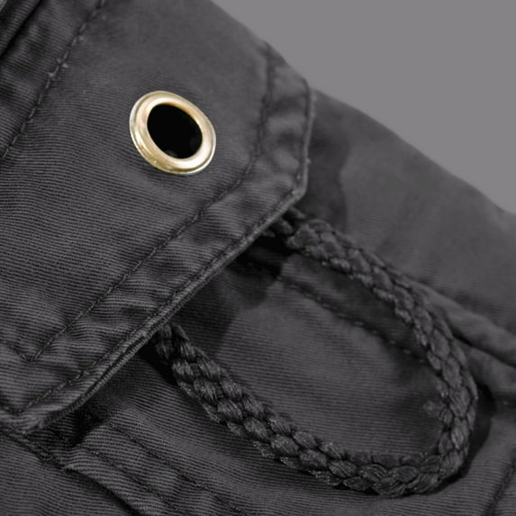 Vedolay Cargo Pants For Men Relaxed Fit Men's Baggy Cargo Pants Casual Loose Fit Elastic Waist Cotton Twill Cargo Pants,Black 34