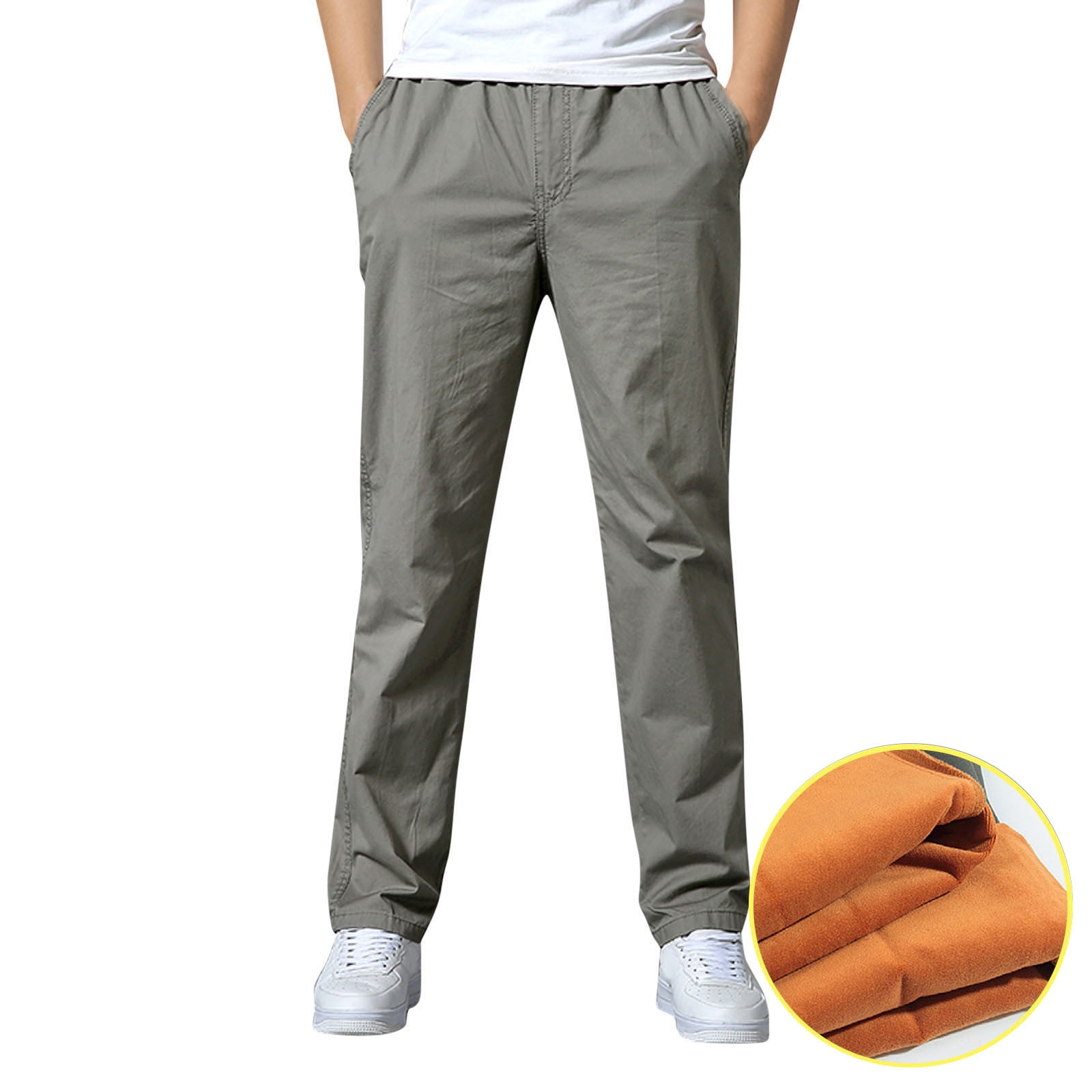 Mens Casual Formal Stretch Pants Business Slim Fit Straight Chino Trousers  | eBay