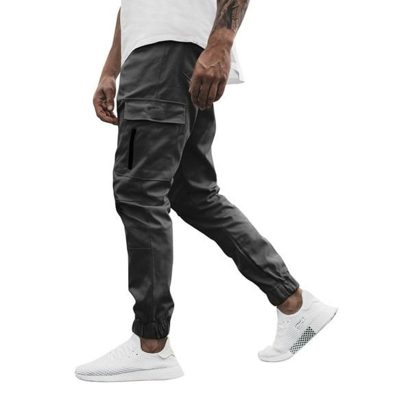 Vedolay Cargo Pants for Men Sweatpants with Pockets Casual Loose Trousers Dark Gray,S