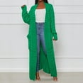 thumbnail image 1 of Vedolay Casual Jackets Women's Oversized Casual Jackets Casual Lapel Collar Open Front Button Work Office Top,Green S, 1 of 4