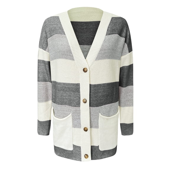 Vedolay Casual Jackets for Women Fashion Casual Long Sleeve Open Front Business Lapel Suit Jacket,Gray S