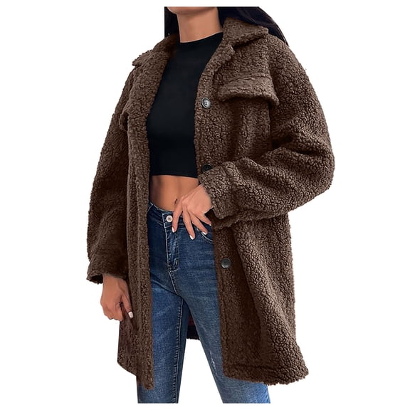 Vedolay Casual Jackets for Women Slim-Fit Casual Fall Fashion Double Flap Pockets Casuals Jacket,A L