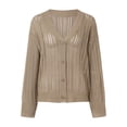 thumbnail image 1 of Vedolay Casual Jackets for Women Slim-Fit Casual Fall Fashion Double Flap Pockets Casuals Jacket,Khaki L, 1 of 5