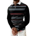 thumbnail image 1 of Vedolay Casual Polo Shirt for Men Loose Fit Blouses for Mens 2023 Black,M, 1 of 5