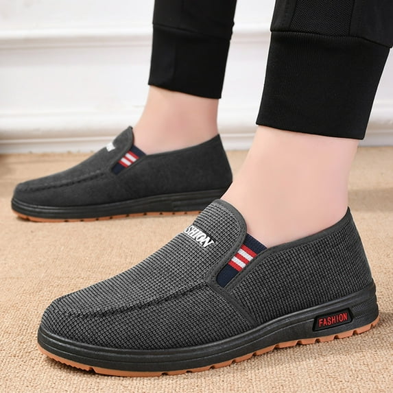 Vedolay Casual Shoes For Men Men's Slip-On Walking Shoes Lightweight Soft Casual Shoes,Gray 8.5