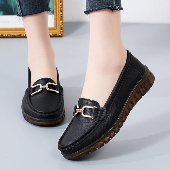 Vedolay Casual Shoes For Women Ladies Classic Travel Loafers Lightweight Fashion Shoes,Black 6