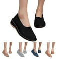 thumbnail image 1 of Vedolay Casual Shoes For Women Summer Women's Shoes Lug Sole Slip On Low Heel Platform Penny Loafers,Black 7, 1 of 4