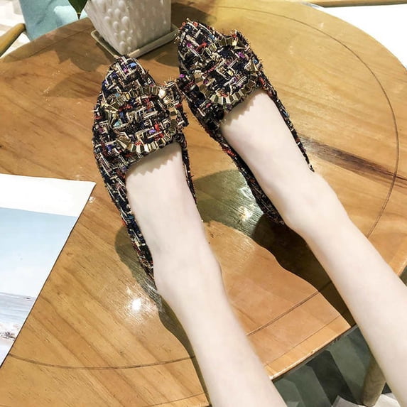 Vedolay Casual Shoes For Women Trendy Womens Fashion Platform Walking Shoes Cute Loafers,Multicolor 10