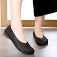 thumbnail image 1 of Vedolay Casual Shoes Ladies Women's Soft Flat Shoes Slip-on Round Toe Non-Slip Leisure Shoes,Black 6.5, 1 of 5