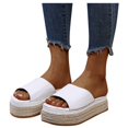 thumbnail image 1 of Vedolay Casual Shoes Summer Wedge Women's Beach Cute Dressy Peep Toe Comfortable Sandal,White 7.5, 1 of 5