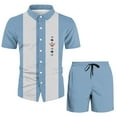 thumbnail image 1 of Vedolay Casual Short Sets For Men Men 2 Piece Outfits Summer Casual T Shirts and Classic Sport Shorts,Sky Blue 3XL, 1 of 3