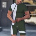 thumbnail image 1 of Vedolay Casual Short Sets For Men Men's Summer 2 Piece Outfits Casual Short Sleeve Shirts and Classic Fit Shorts Sets,White M, 1 of 3
