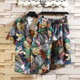 thumbnail image 1 of Vedolay Casual Short Sets For Men Mens Hawaiian Shirts and Shorts 2 Pieces Floral Beach Vacation Button Down Outfits,Multicolor XL, 1 of 2
