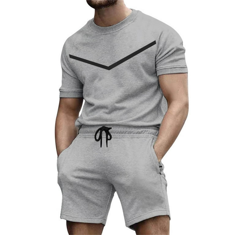 Vedolay Mens Short Outfit Mens 2 Piece Outfits Casual Tracksuit