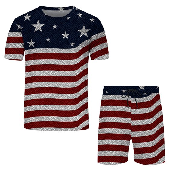 Vedolay Casual Short Sets For Men Summer Outfits For Men Casual 2 Piece Shirts And Shorts Beach Set, M