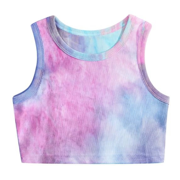 Vedolay Casual Tops For Girl Girl's Polka Dots Mesh Short Puff Sleeve Crewneck Cute Summer Top Shirt,Purple 2-3 Years