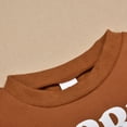 thumbnail image 1 of Vedolay Casual Tops for Girls Casual Letter Graphic Long Sleeve Round Neck Pullover Sweatshirt,Coffee 0-6 Months, 1 of 5