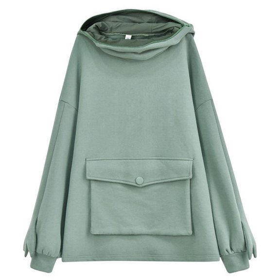 Vedolay Casual Tops for Girls Fall Letter Print Hooded Neck Sweatshirt Long Sleeve Pullover Top,Green 8-9 Years