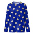thumbnail image 1 of Vedolay Casual Tops for Women Hoodies for Women Oversized Crewneck Sweatshirts Pullover Workout Tops Fall Long Sleeve Teen,Blue XXL, 1 of 3